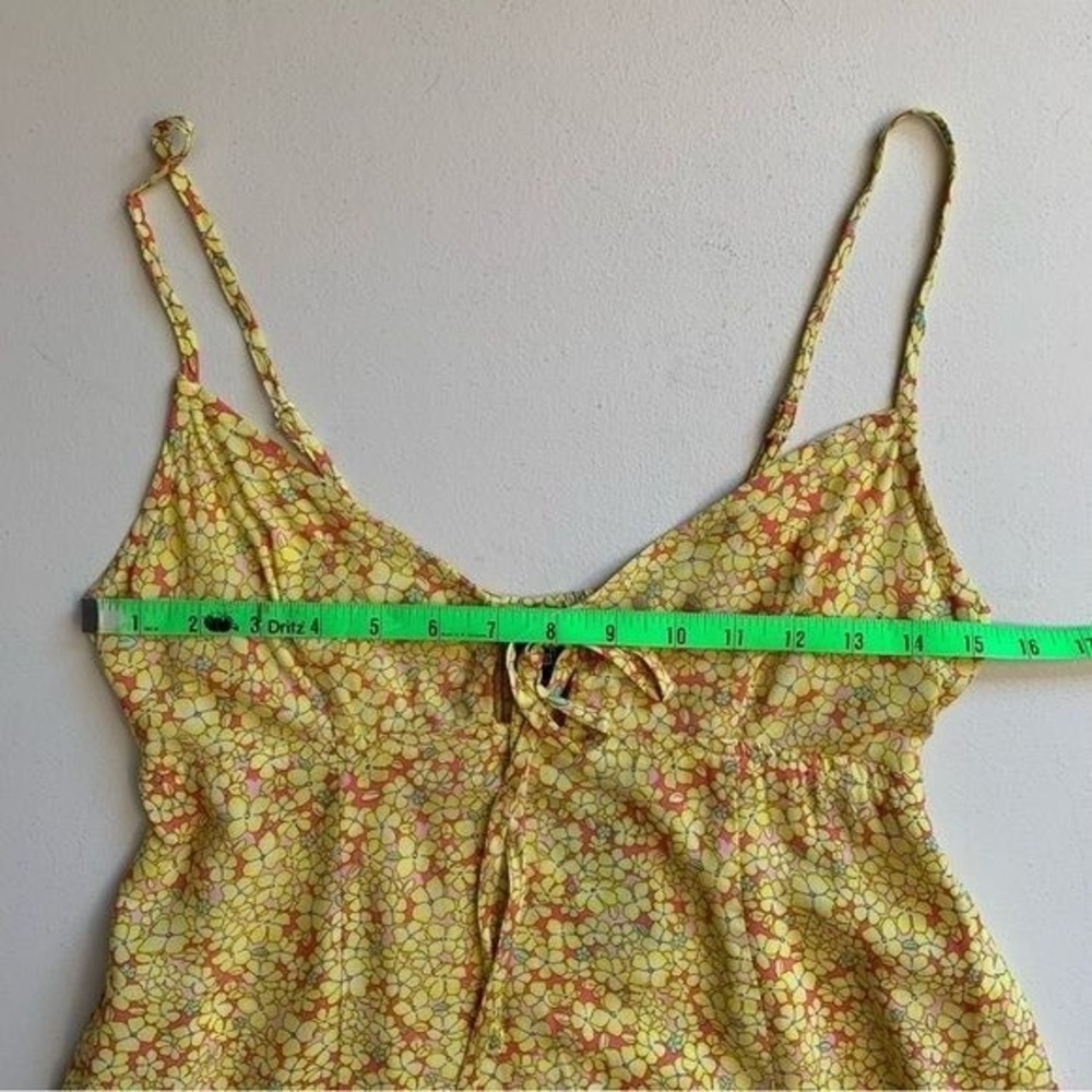 Wild Fable Slip Dress Size Medium Sleeveless Vibrant Yellow Floral NWT - Picture 11 of 16
